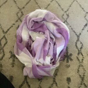 Purple and White Women's Scarf